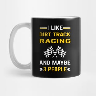 3 People Dirt Track Racing Race Mug